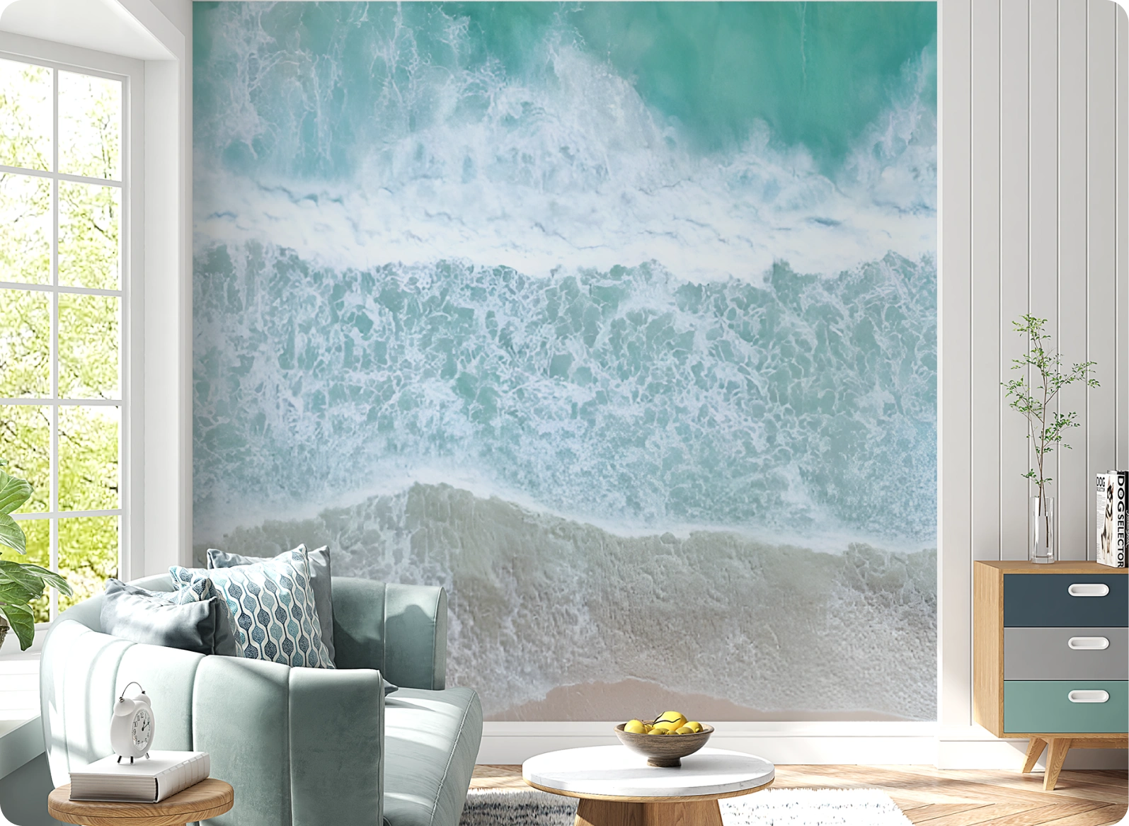 Beach wallpaper look perfect at home